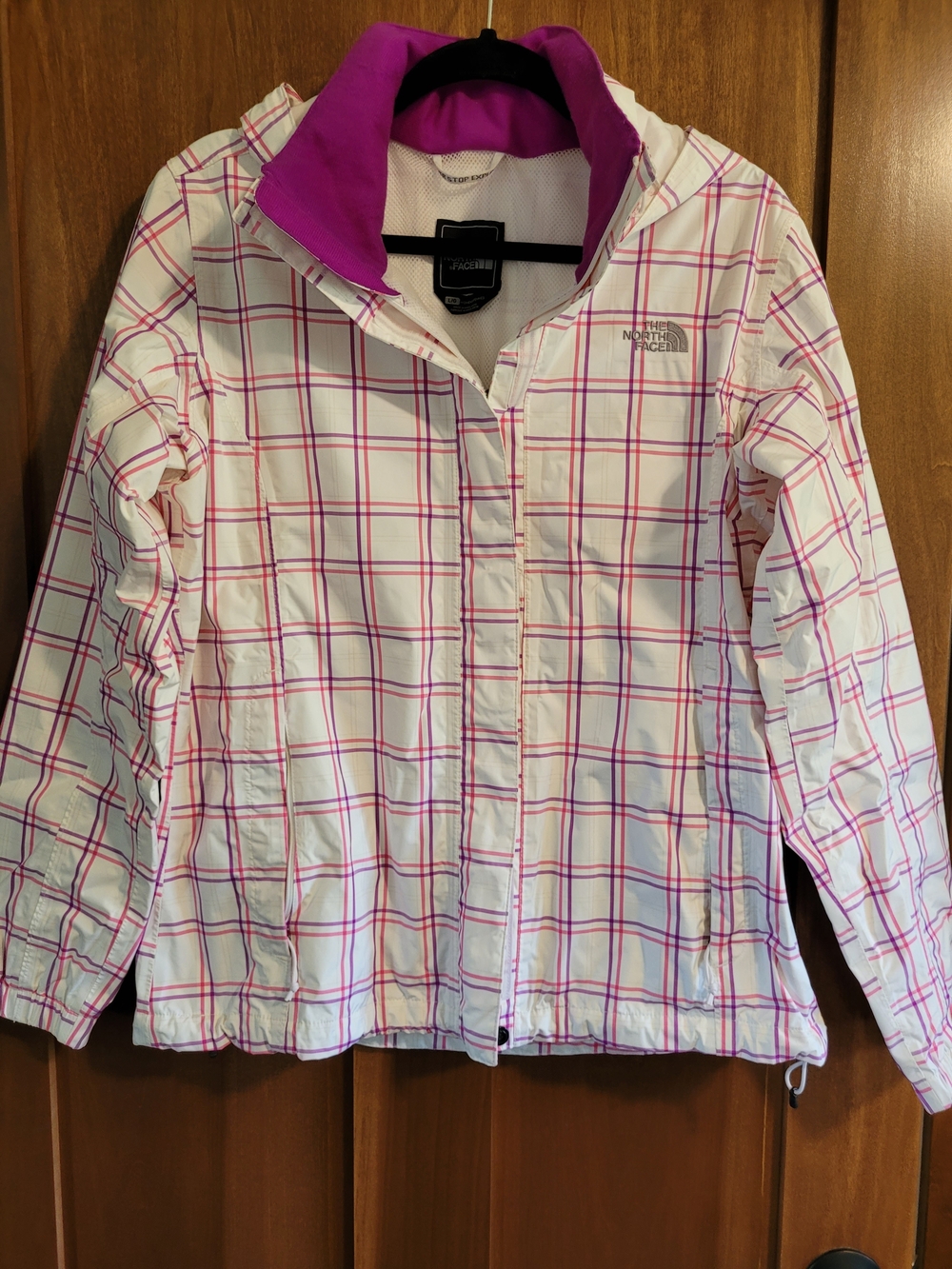 The North Face Women’s Plaid HyVent Rain Shell Jacket Size Large